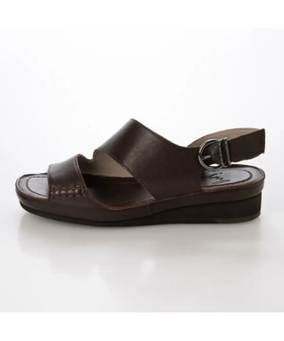ing <ing>【WEB限定】【サスティナブル】ワイドストラップサンダル ダークブラウン