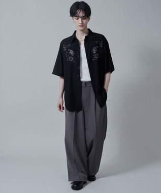 WEGO TRフラワーモチーフシャツ（S） 柄2