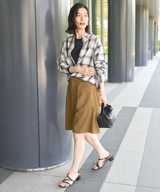 AMERICAN HOLIC イージーケアチェックシャツ【360°着こなしシャツ】 Ivory