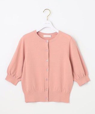 ANY SIS 【洗える】ハーフスリーブ カーディガン 【WEB・一部店舗限定】シェルピンク
