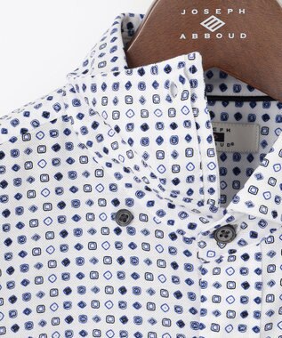 JOSEPH ABBOUD 【快適な着心地】コンパクトジャージー鹿の子プリント シャツ サックスブルー系5