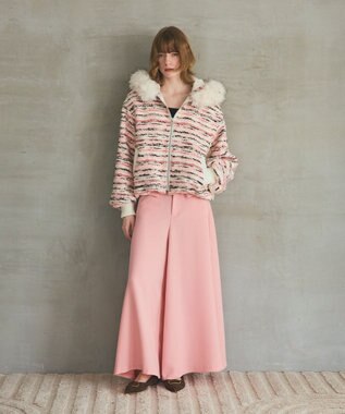 GRACE CONTINENTAL ワイドフレアパンツ ピンク