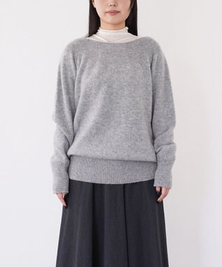 TOQUE 〈大草直子さんアドバイザー〉ベビーアルパカ×ウール縮絨ニットラグランスリーブ グレー