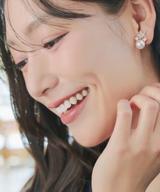 Tiaclasse 【金属アレルギー対応】ブルースターパールピアス・イヤリング イヤリング：ピンクゴールド