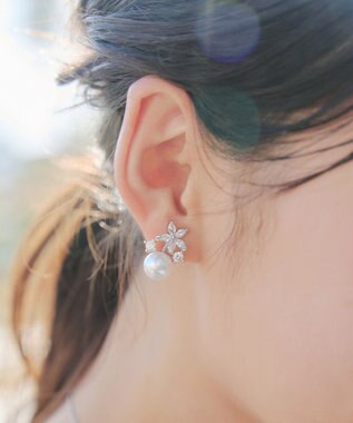 Tiaclasse 【金属アレルギー対応】ブルースターパールピアス・イヤリング イヤリング：シルバー