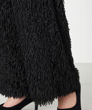 NAVE 【Nave・洗える】フェザーフリンジ イージーパンツ ブラック系