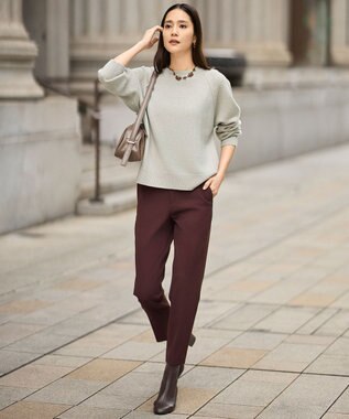 自由区 S 【カタログ掲載】ウールカシミヤブレンドスパンコールラグランスリーブ ニット ベージュ