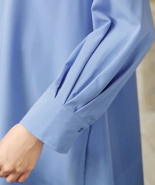 Tiaclasse 【洗える】バックフレアヨークチュニック サックス