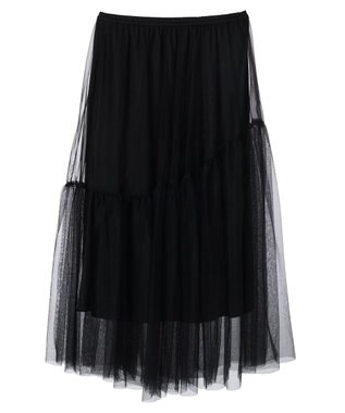 Green Parks ・ＥＬＥＮＣＡＲＥ　ＤＵＥ　チュールティアードスカート Black