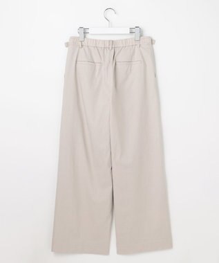 J.PRESS LADIES S 【人気素材】セルロースリネンストレッチ セミワイド パンツ ナチュラル系