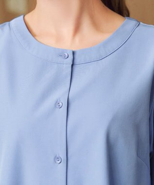 Tiaclasse L バックフレアヨークチュニック サックス