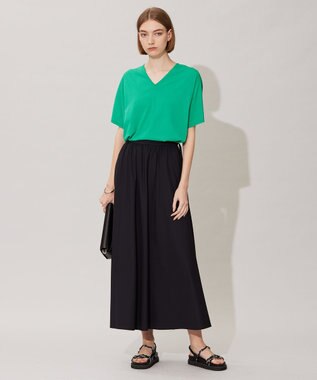 ICB 【洗える】VIS/NYハイゲージ Vネックプルオーバー コバルトグリーン系