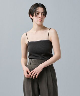 uncrave リブ キャミソール(カップ付き) スレート