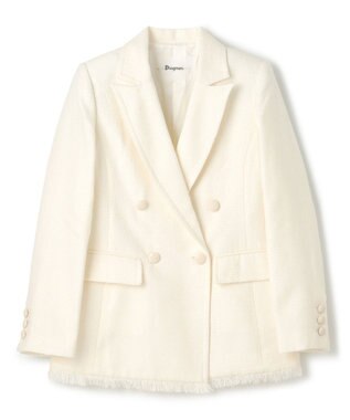 GRACE CONTINENTAL ツイードテーラージャケット ホワイト