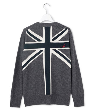 ICB 【30th ANNIVERSARY】 カシミヤブレンド ユニオンジャックカーディガン クラウディスカイ