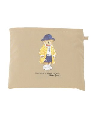 MOONBAT POLO RALPH LAUREN(ポロ ラルフローレン) SEASON BEAR ポロベア ポケッタブル レインバッグ 無地 ベージュ