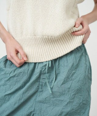 ATON SILK WASHI LILYYARN | クルーネックベスト OFF WHITE