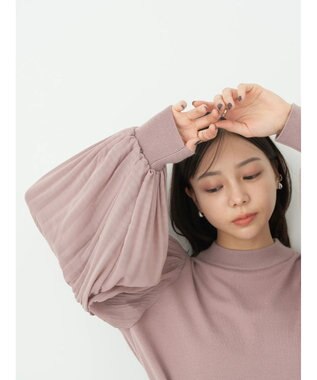 earth music&ecology マジョリカニットプルオーバー Pink Beige