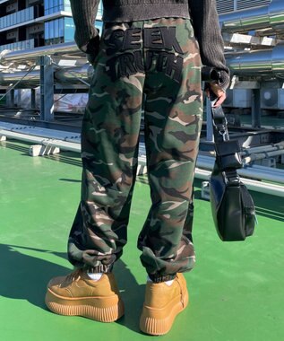 WEGO 【ウエストゴム】ヒップロゴスウェットパンツ 柄1