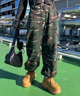 WEGO 【ウエストゴム】ヒップロゴスウェットパンツ 柄1