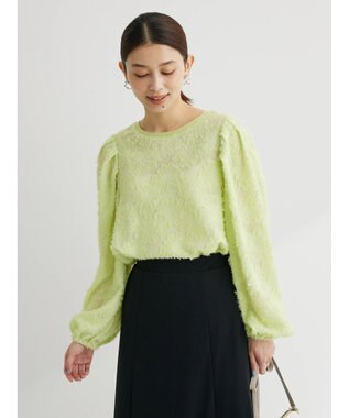 Green Parks シャギージャガードプルオーバー Green