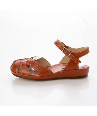 ing <ing>【サスティナブル】アンクルストラップサンダル オレンジ