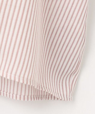 J.PRESS LADIES 【洗える】ドビー強撚ストライプ コクーンシルエット ブラウス ピンク系1