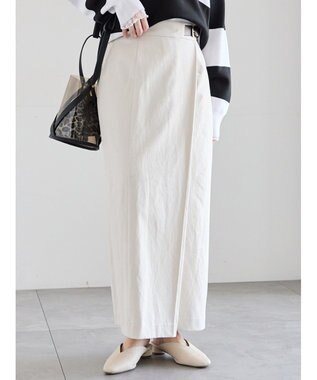 Te chichi サイドベルトチノタイトスカート オフホワイト