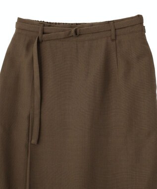 CRAFT STANDARD BOUTIQUE リネンライクラップ風スカート Brown