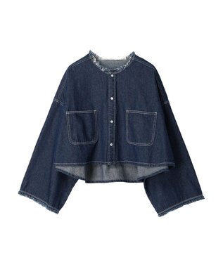 earth music&ecology スクエアデニムシャツ Indigo