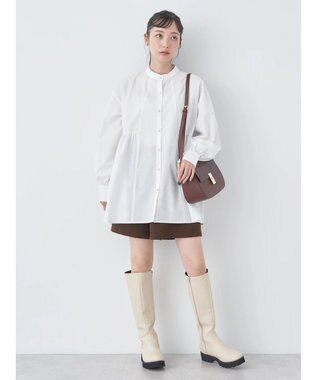 earth music&ecology サイドティアードチュニック Ivory