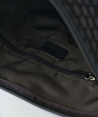 MIYABIYA LAQUOH【撥水加工】篭目柄エンボスボンディング バケツ型2WAYショルダー チョコ