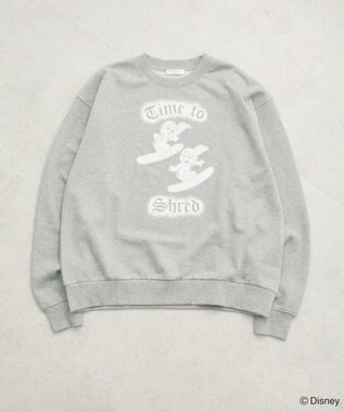 Green Parks ミッキー＆フレンズ／プリント裏毛プルオーバーⅡ Gray Mixture