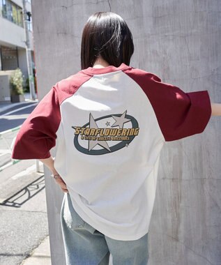 WEGO 【ユニセックス着用ITEM】ラグラングラフィックBIG　T（SS） ワイン