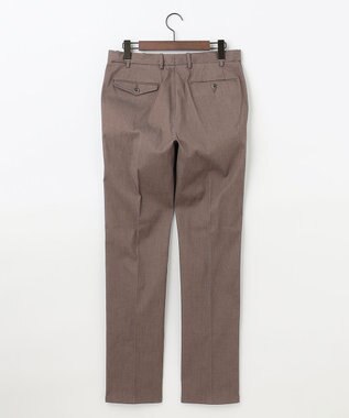 JOSEPH ABBOUD 【ウエストも伸びる！】コードストライプムーブ パンツ ダークブラウン系