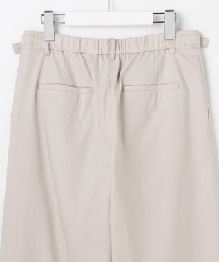 J.PRESS LADIES S 【人気素材】セルロースリネンストレッチ セミワイド パンツ ナチュラル系
