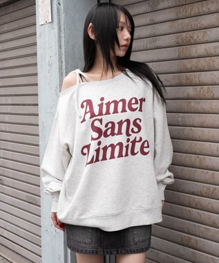 WEGO 【25年秋冬新作】2WAYグラフィックワンショルBIGスウェット 柄6