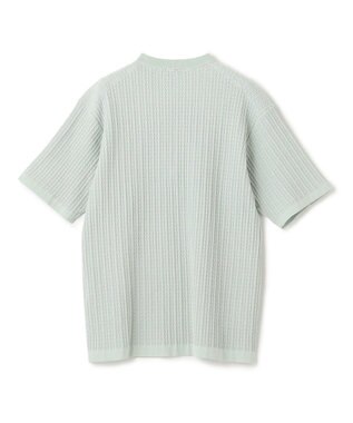 JOSEPH HOMME ドライコットンリンクス　半袖ニット スカイブルー系