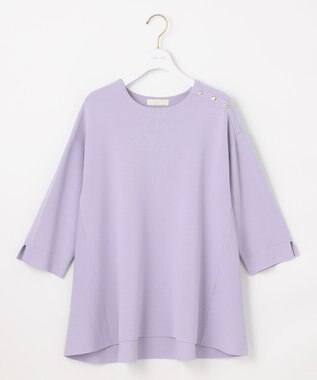 ANY SIS S 【UVカット・洗える】フレアニット チュニック ラベンダー