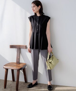 組曲 シュットクロステーパード パンツ グレー系