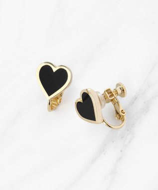 TOCCA WITH HEART EARRINGS イヤリング ブラック系