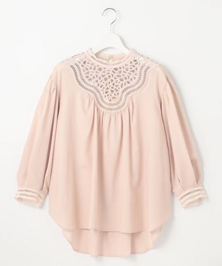 23区 【GOLD LABEL】モダンコットン レースコンビ ブラウス