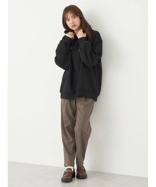 earth music&ecology 裏起毛パーカー Black