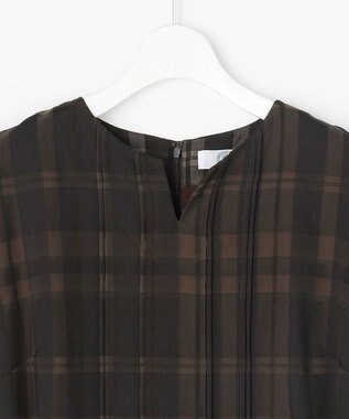 J.PRESS LADIES S シャドーチェック ワンピース ダークブラウンチェック系3