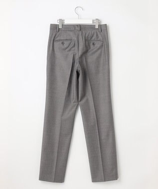 23区 L 【セットアップ対応】ファインネスウール フルレングス  パンツ グレー系ストライプ