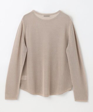 ANY 【アンチピリング】メッシュニットプルオーバー サンドベージュ