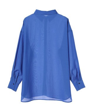 earth music&ecology シアーボーイズライクシャツ Royal Blue