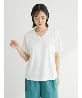 Green Parks 汗染み防止ＶネックＴシャツ Off White
