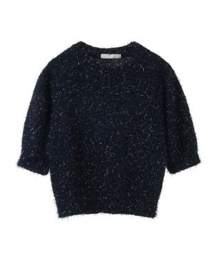 Green Parks ａ．ラメシャギーニットプルオーバー Navy