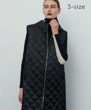 BEIGE， 【S-size】RENARD / フーデッドジレ Navy